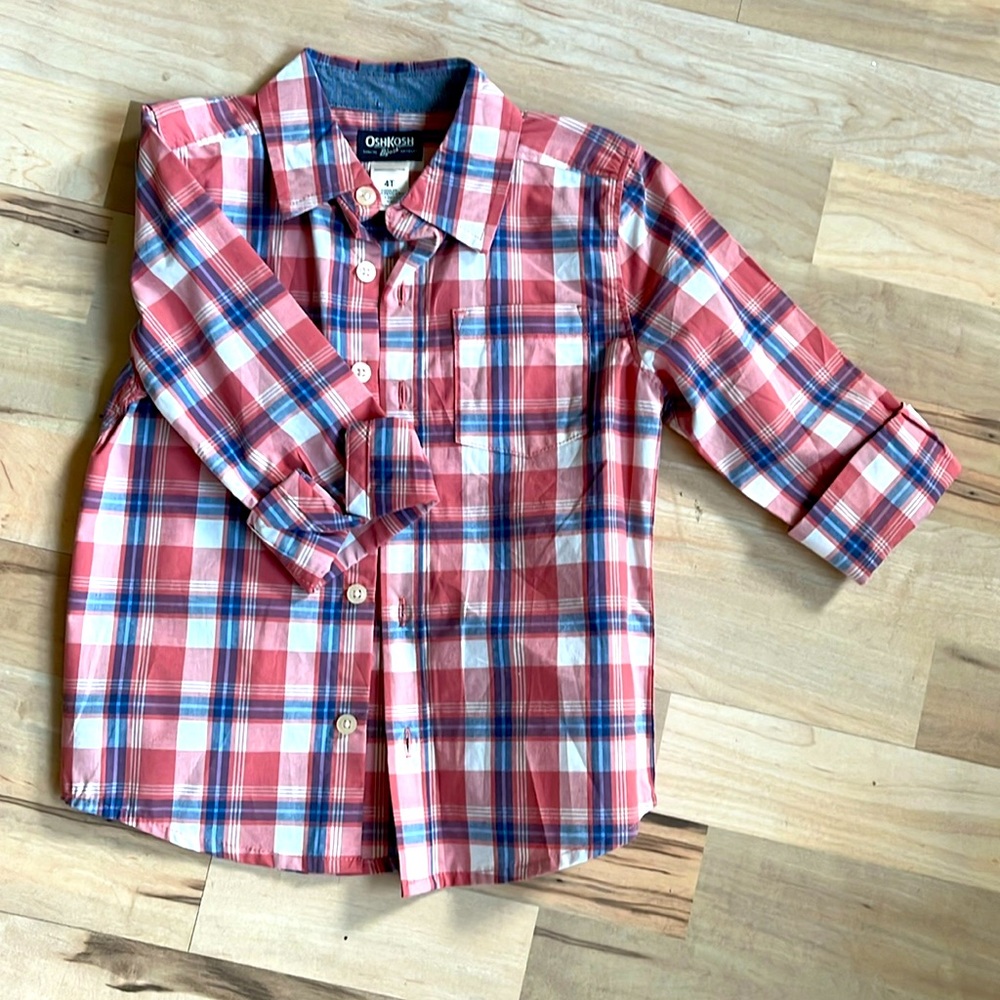 OSH KOSH Easter button up lightweight 4T